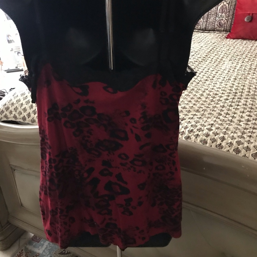 Express Red Leopard Tank Top Large - Picture 4 of 4
